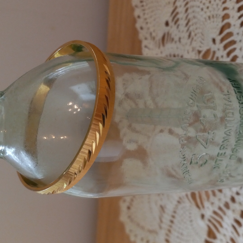 Vintage Monet "S" Gold Tone Bangle Bracelet - Picture 4 of 6